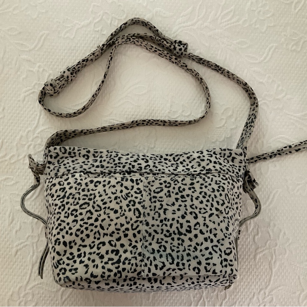 HOBO Black and White Animal Print Crossbody Bag
